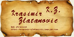 Krasimir Zlatanović vizit kartica